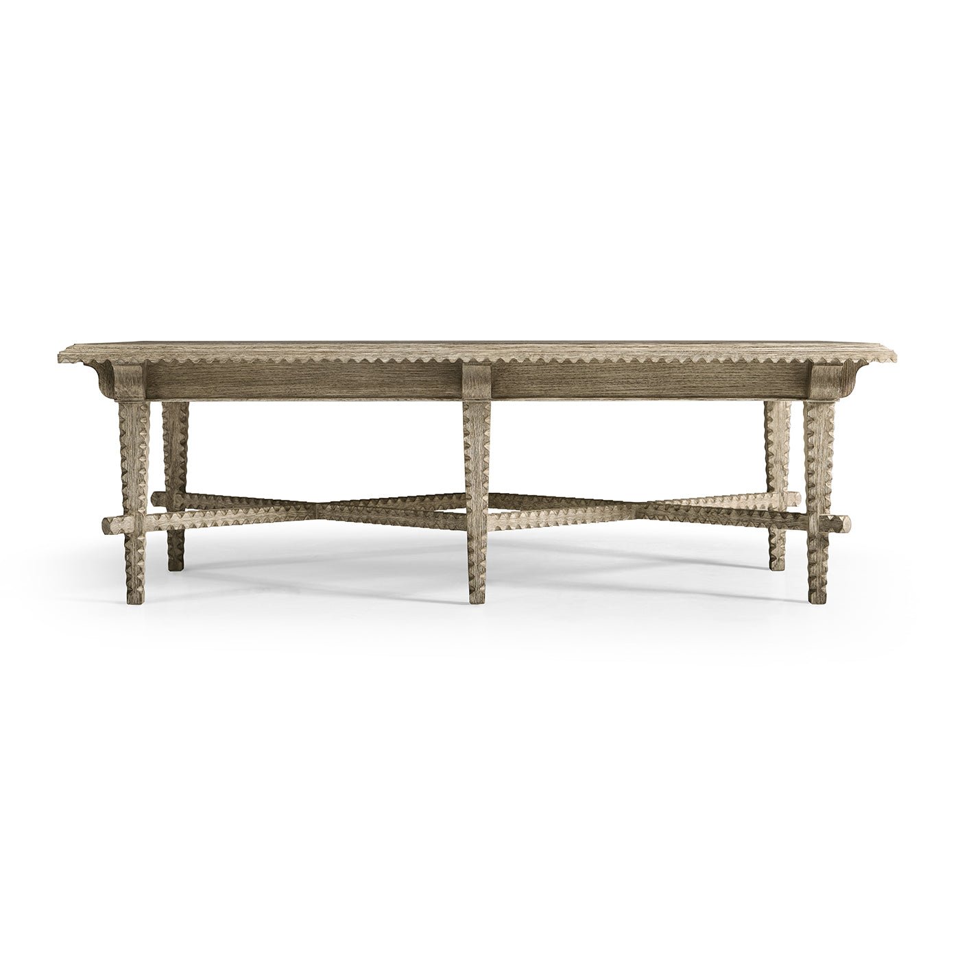 Greyed Oak Rustic Coffee Table - English Georgian America