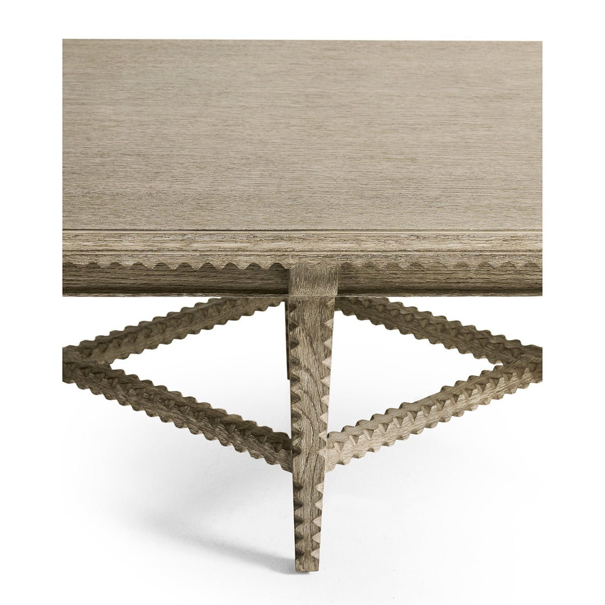 Greyed Oak Rustic Coffee Table - English Georgian America