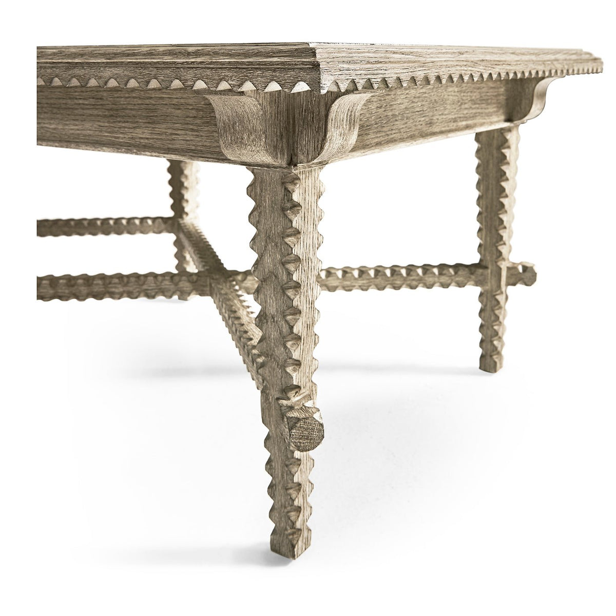 Greyed Oak Rustic Coffee Table - English Georgian America