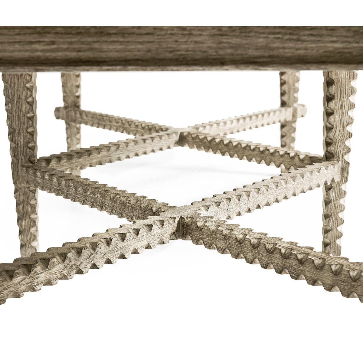 Greyed Oak Rustic Coffee Table - English Georgian America