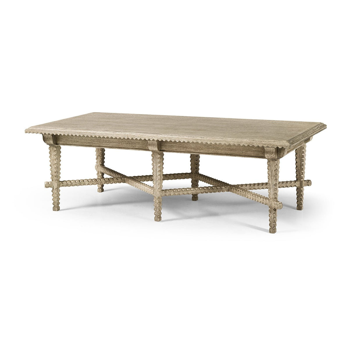 Greyed Oak Rustic Coffee Table - English Georgian America