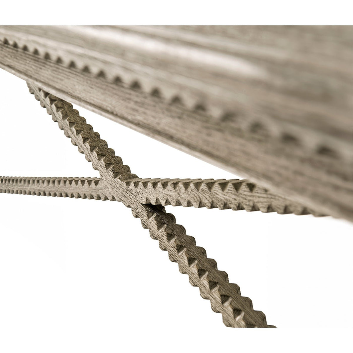 Greyed Oak Rustic Console Table - English Georgian America