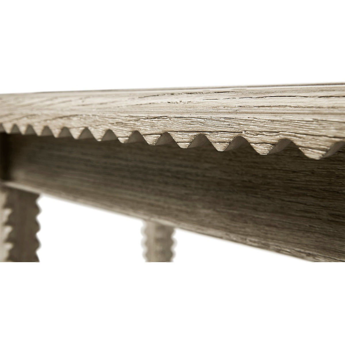 Greyed Oak Rustic End Table - English Georgian America