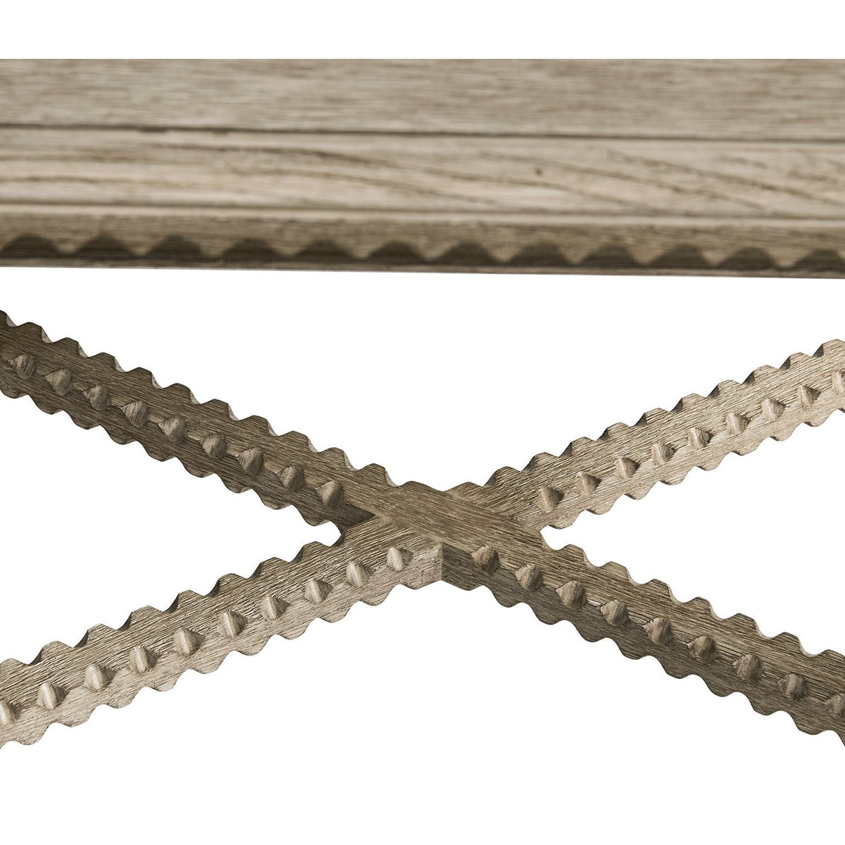 Greyed Oak Rustic End Table - English Georgian America