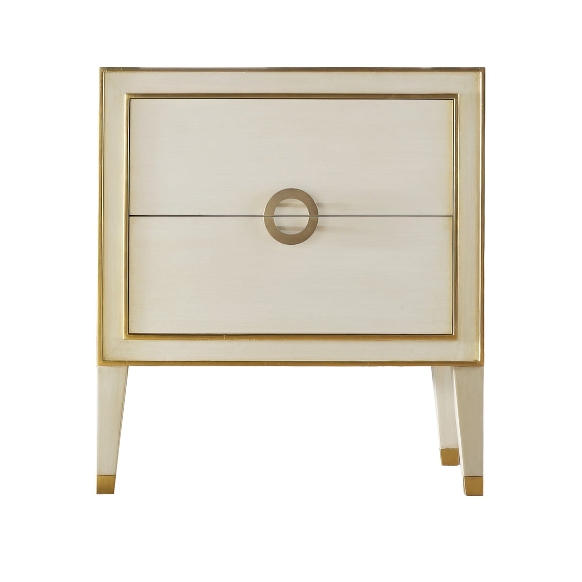 Gustavian Cream Painted Nightstand - English Georgian America