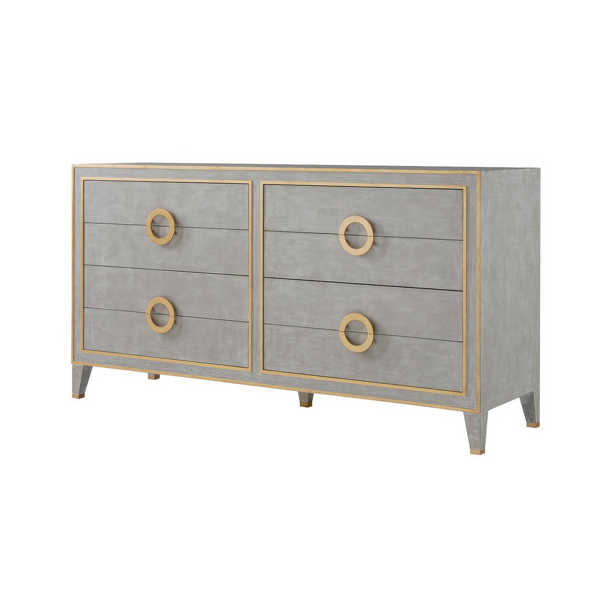 Gustavian Grey Painted Dresser - English Georgian America