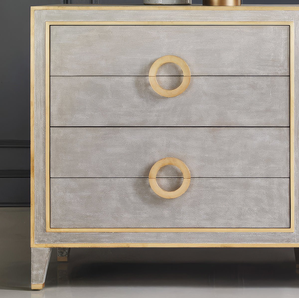 Gustavian Grey Painted Dresser - English Georgian America