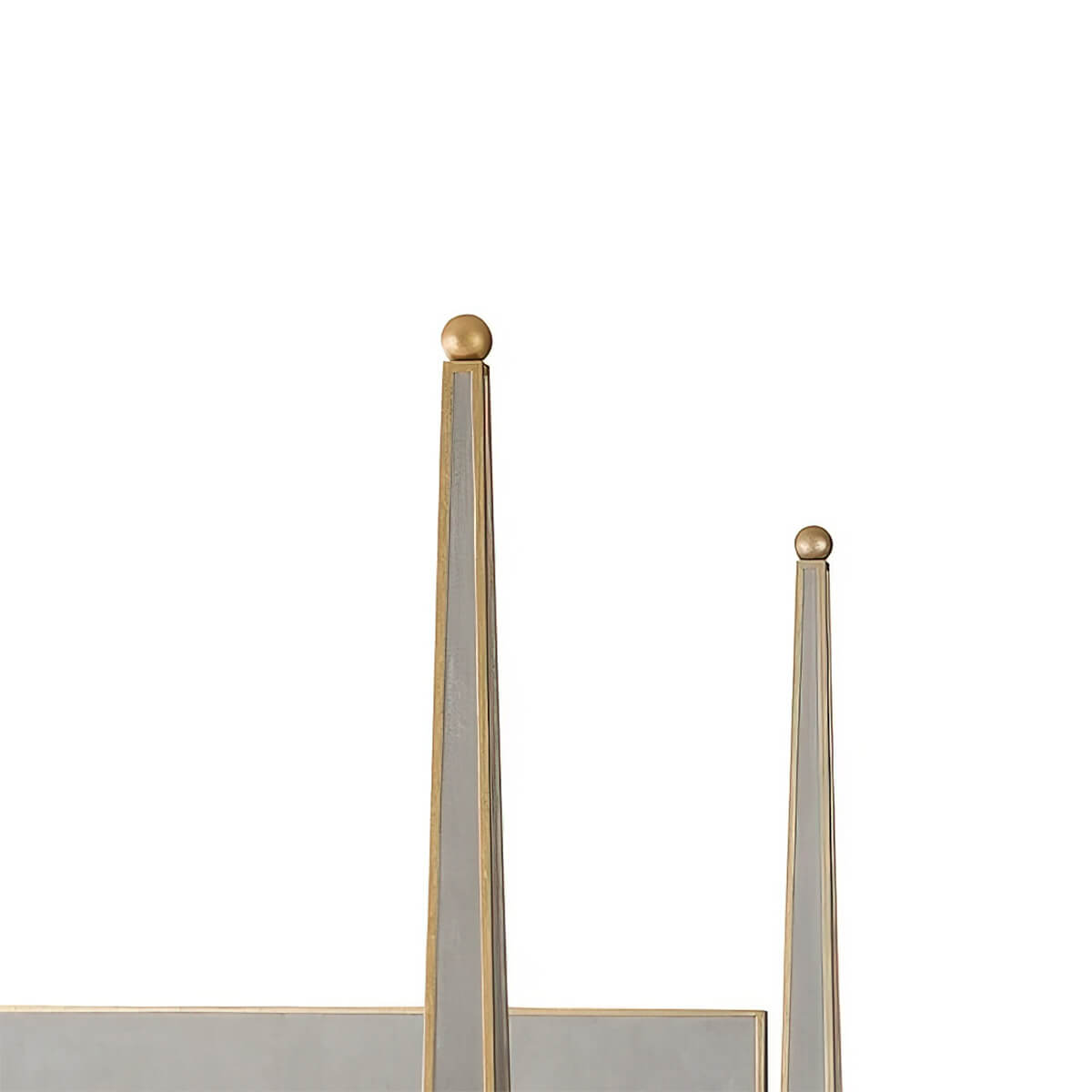 Gustavian Grey Painted Four Poster Bed - English Georgian America