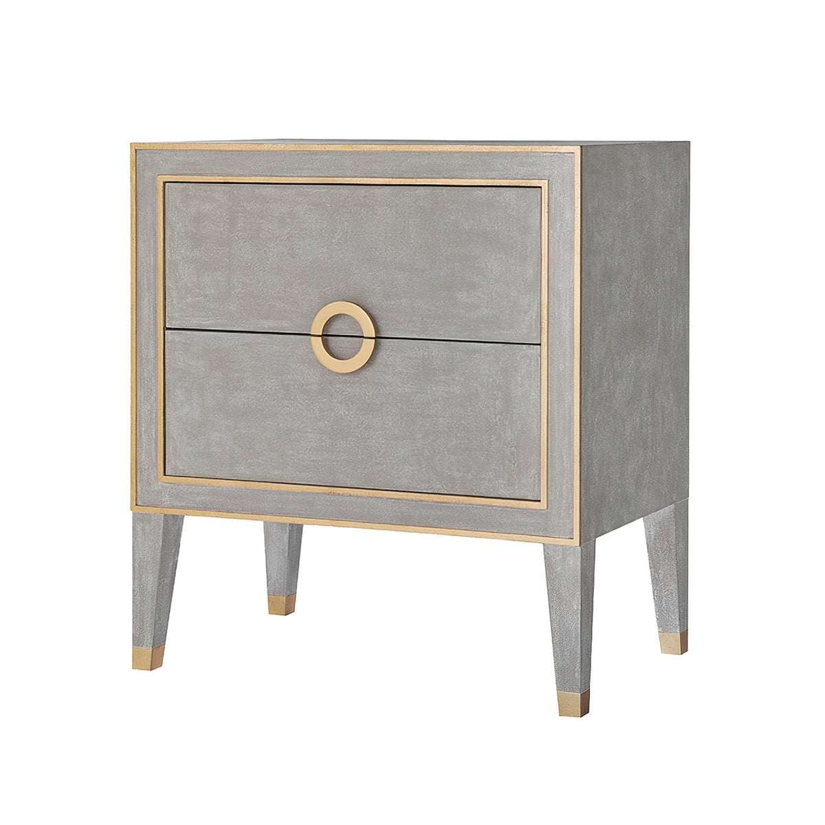 Gustavian Grey Painted Nightstand - English Georgian America