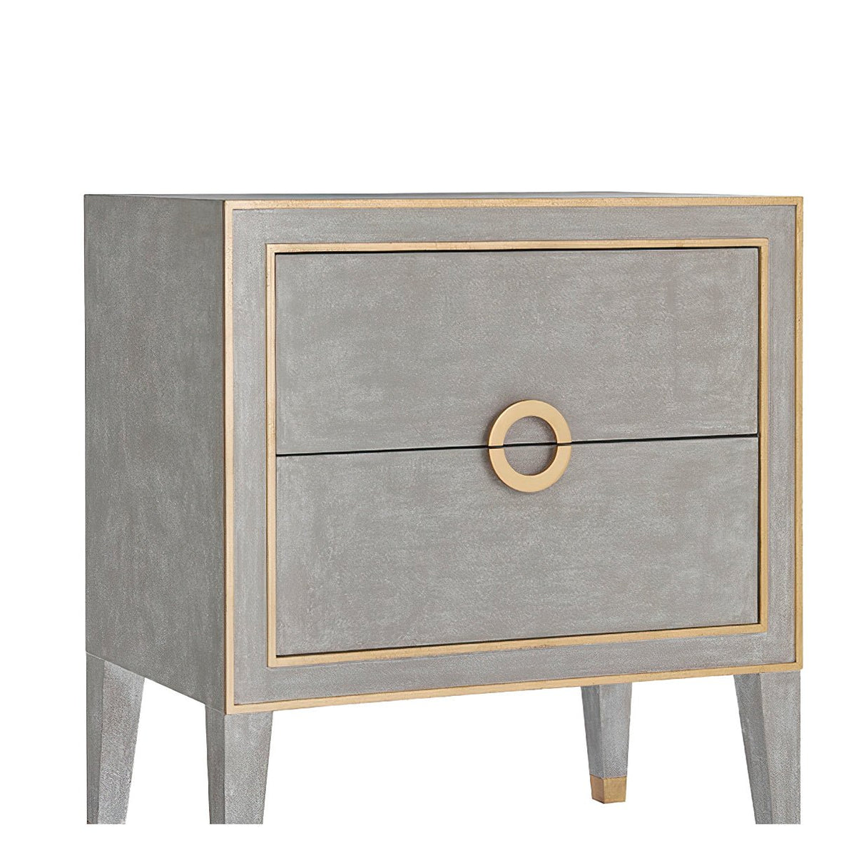 Gustavian Grey Painted Nightstand - English Georgian America