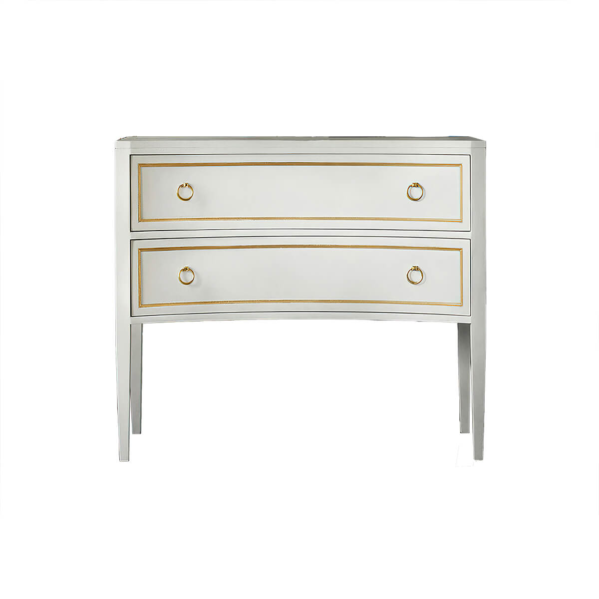 Gustavian White Painted Dresser - English Georgian America