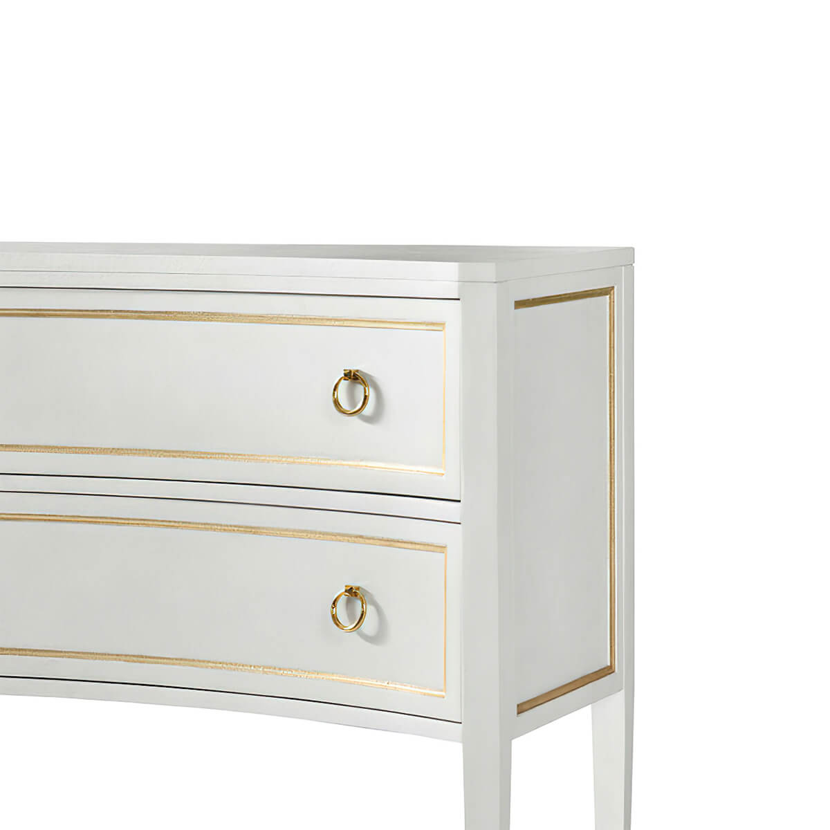 Gustavian White Painted Dresser - English Georgian America