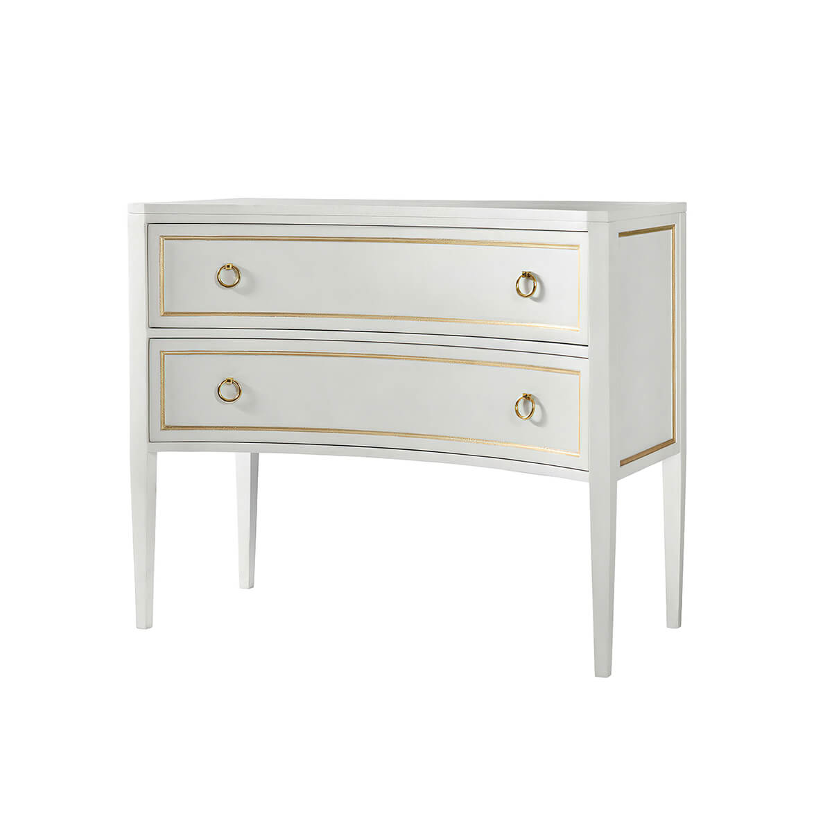 Gustavian White Painted Dresser - English Georgian America
