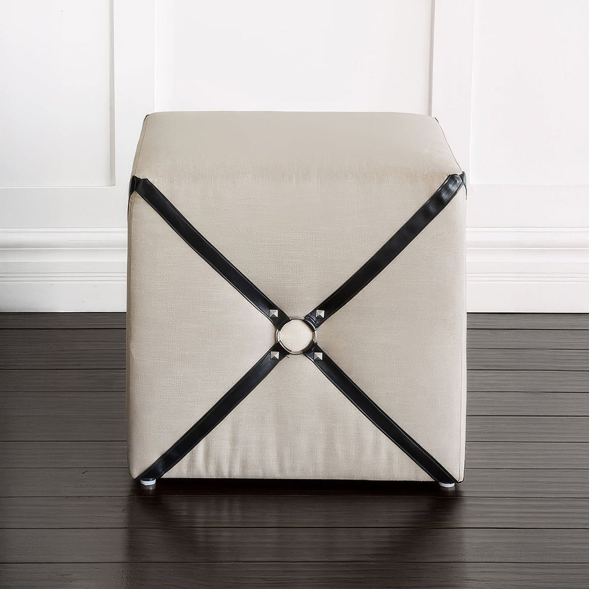Harness Cube Ottoman - English Georgian America