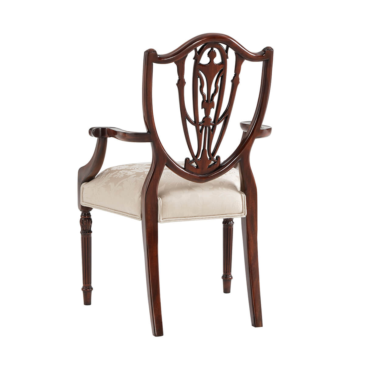 Hepplewhite Shield Back Dining Armchair - English Georgian America