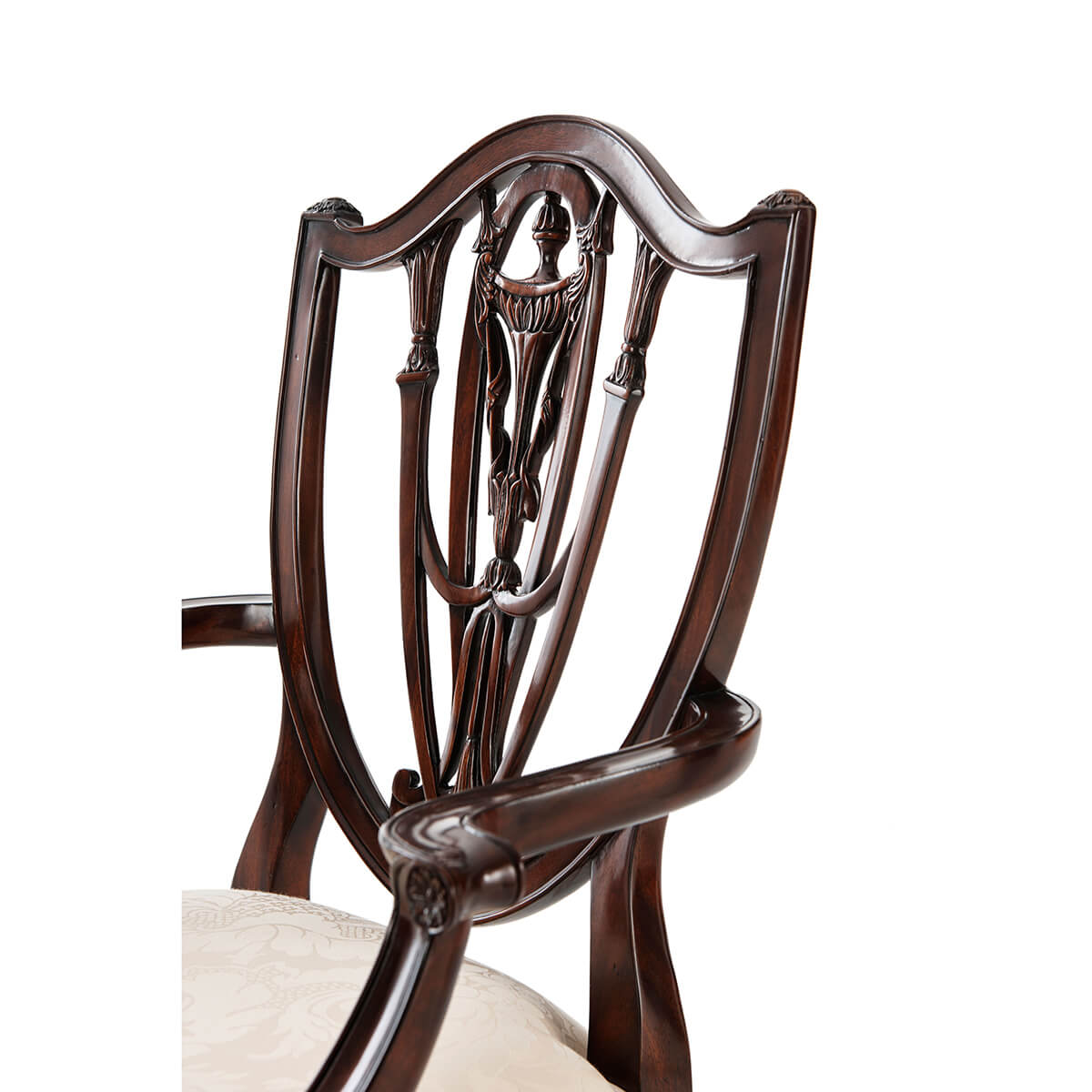 Hepplewhite Shield Back Dining Armchair - English Georgian America