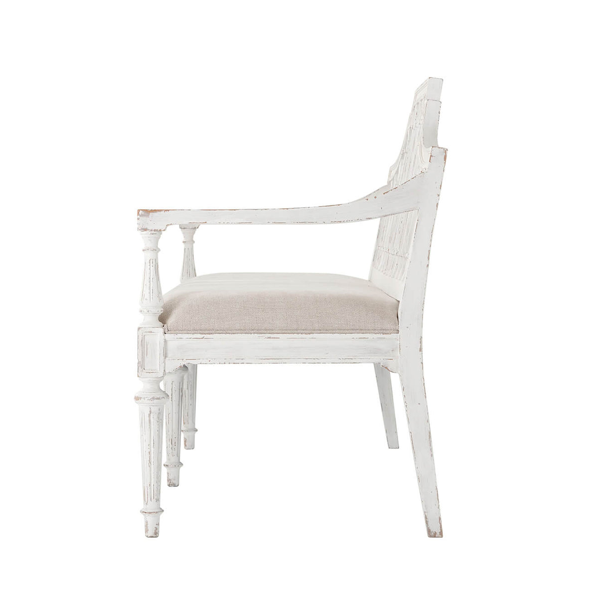 Hepplewhite Style Painted Bench - English Georgian America