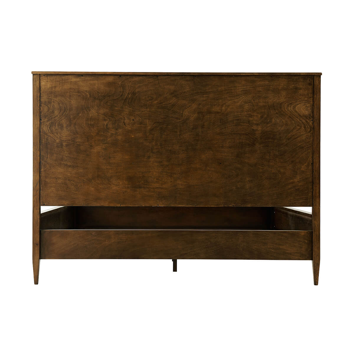 Herringbone Parquetry King Bed - Dark Oak - English Georgian America