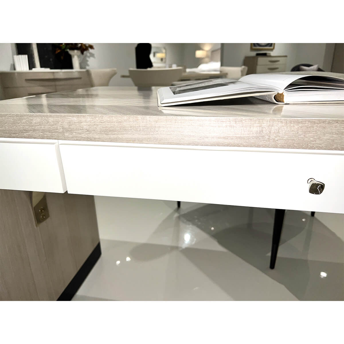 Herringbone Waterfall Desk - English Georgian America