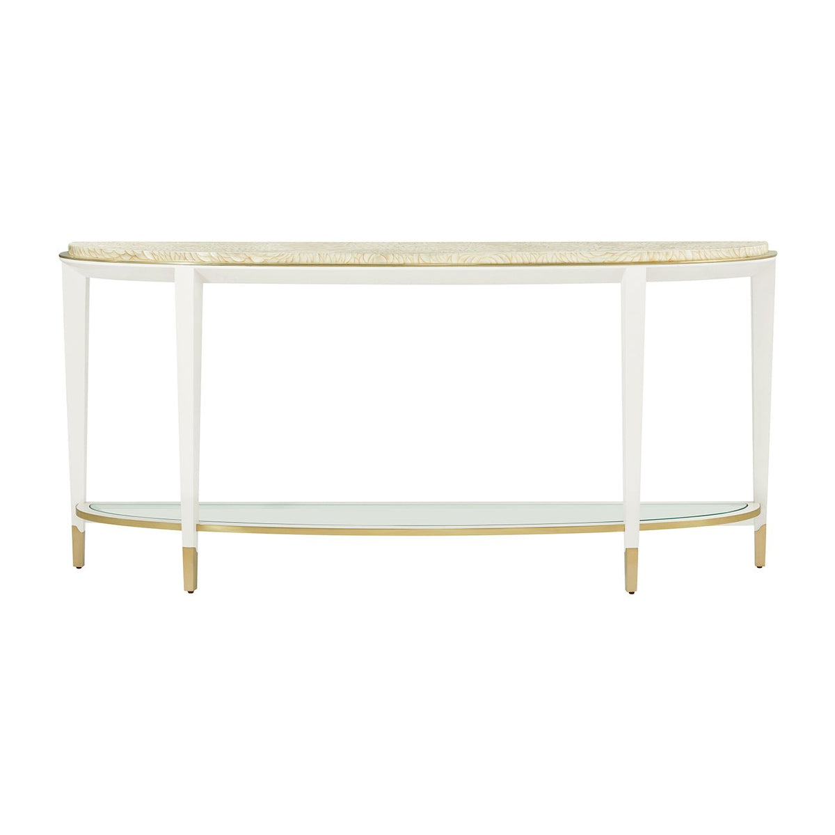 Hollywood Regency Demilune Console Table - English Georgian America