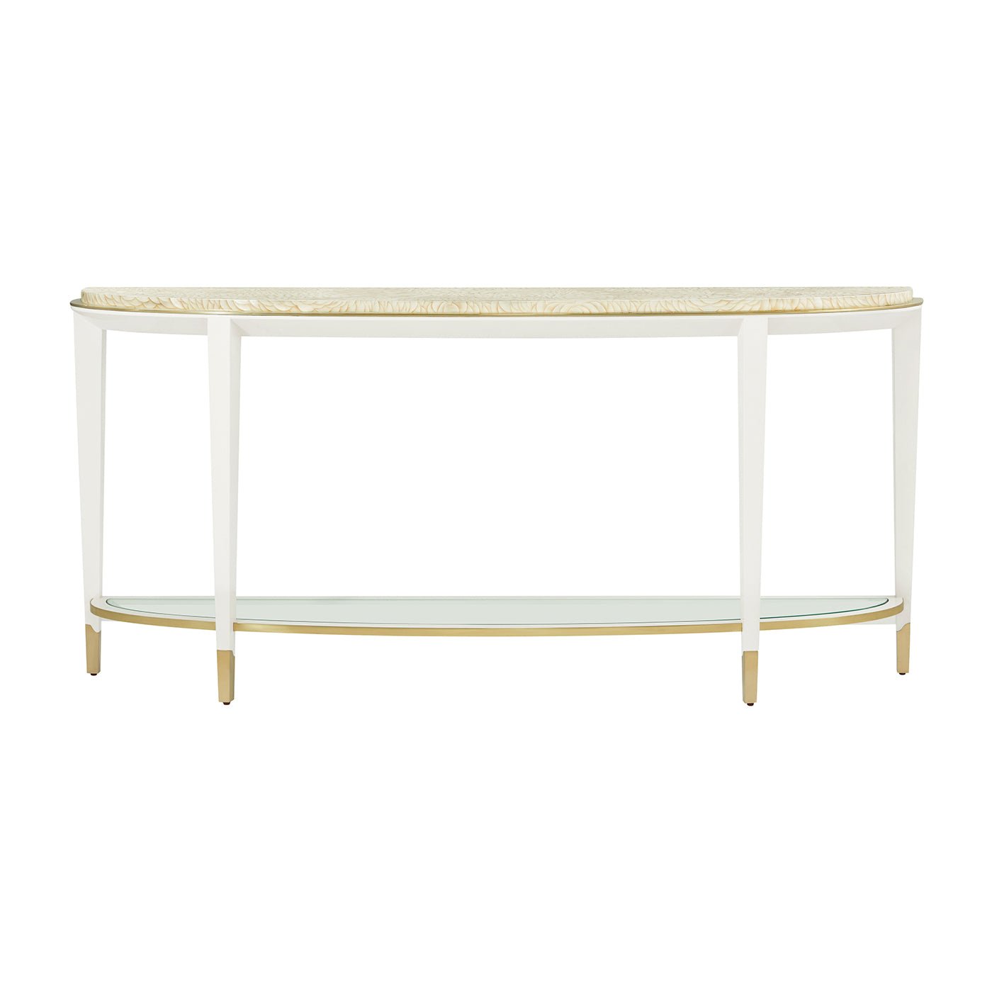 Hollywood Regency Demilune Console Table - English Georgian America