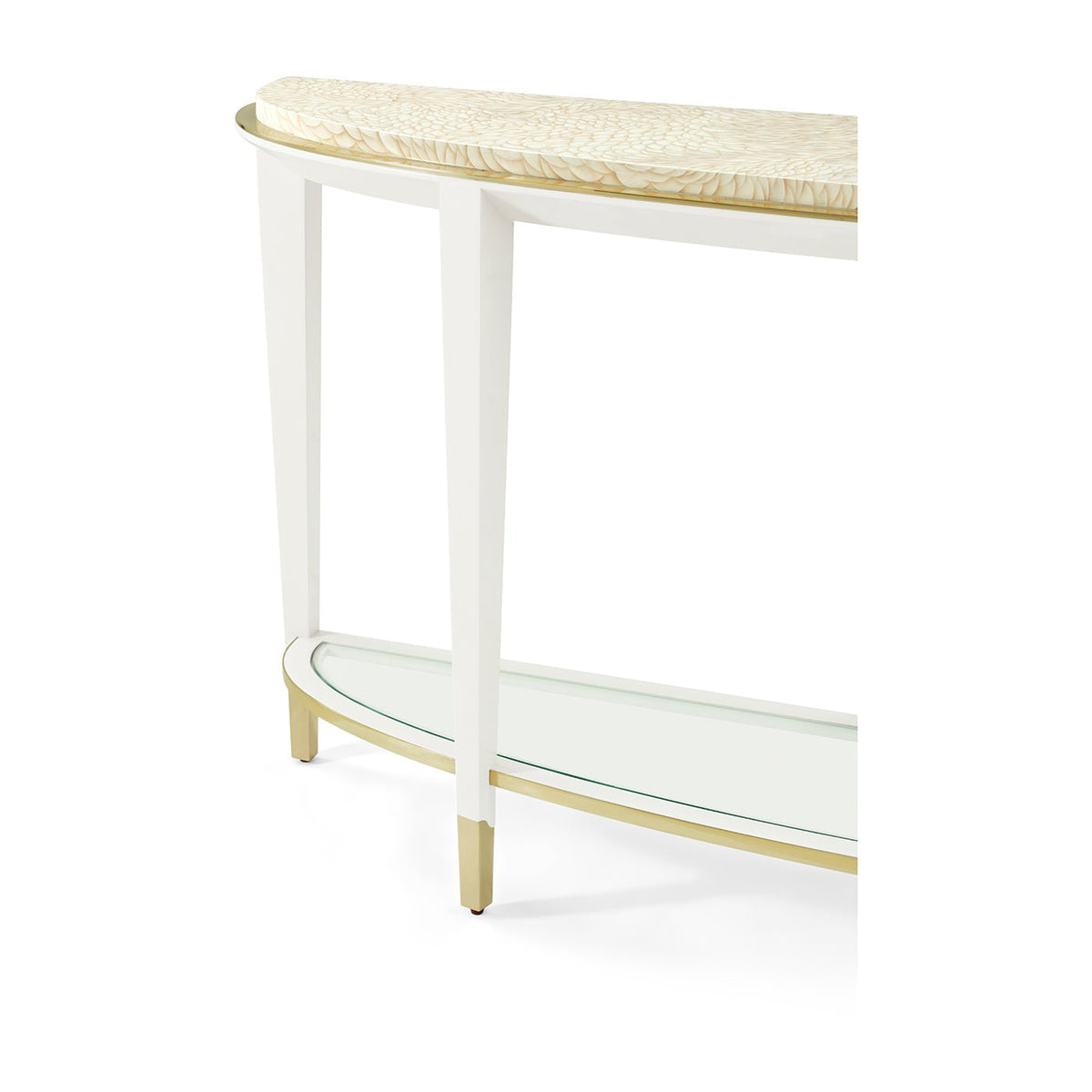 Hollywood Regency Demilune Console Table - English Georgian America
