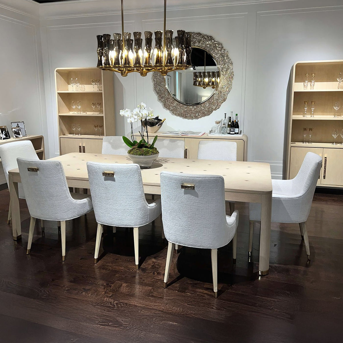 Hollywood Regency Dining Table - Light Finish - English Georgian America