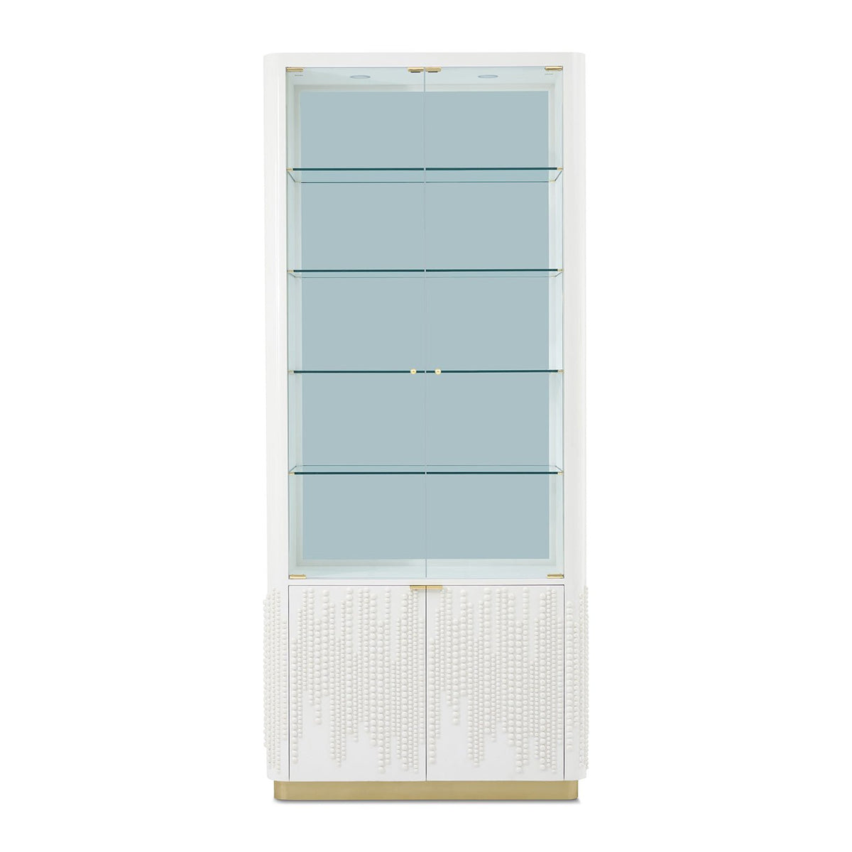 Hollywood Regency Glass Door Bookcase - English Georgian America
