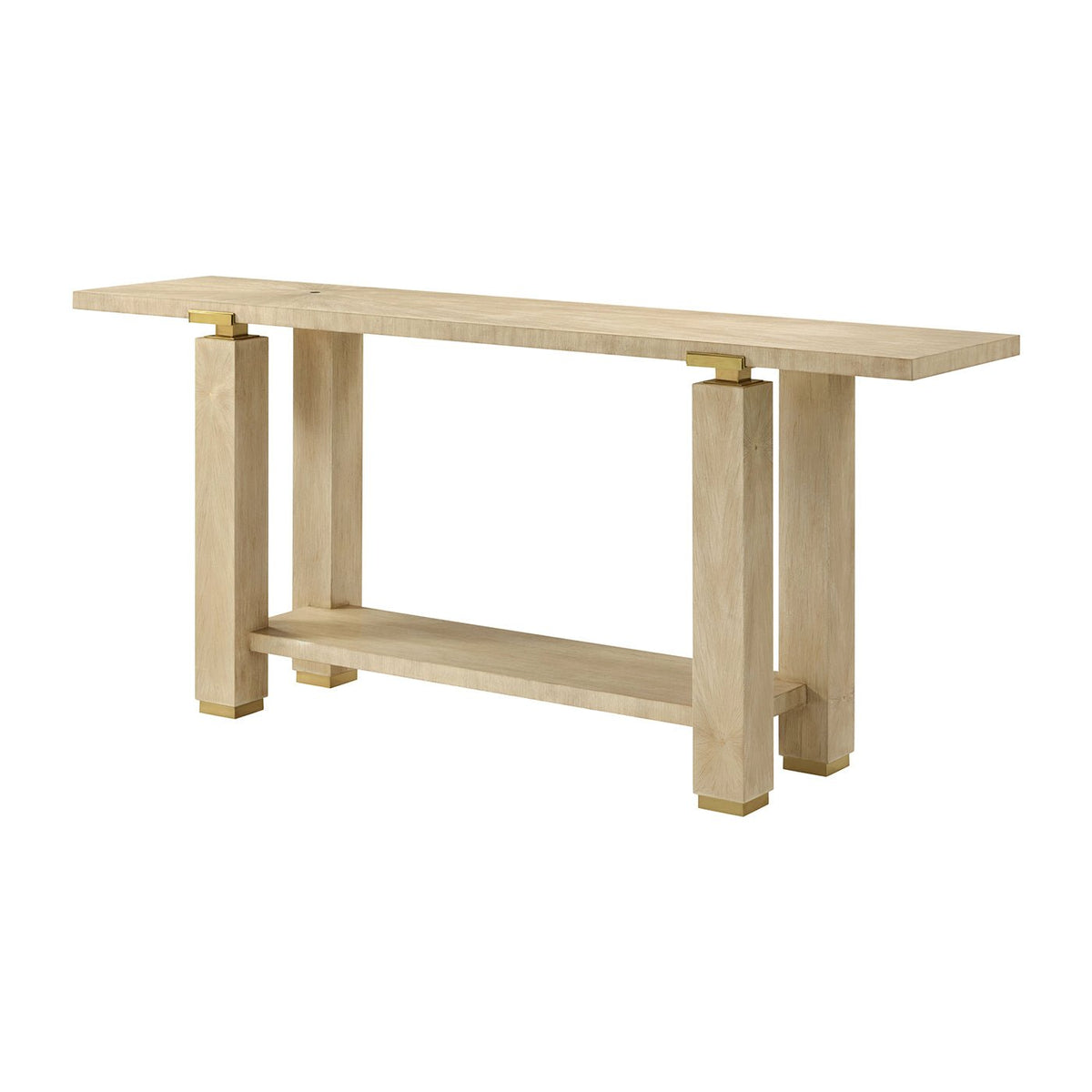 Hollywood Regency Minimalist Console – Light Finish - English Georgian America