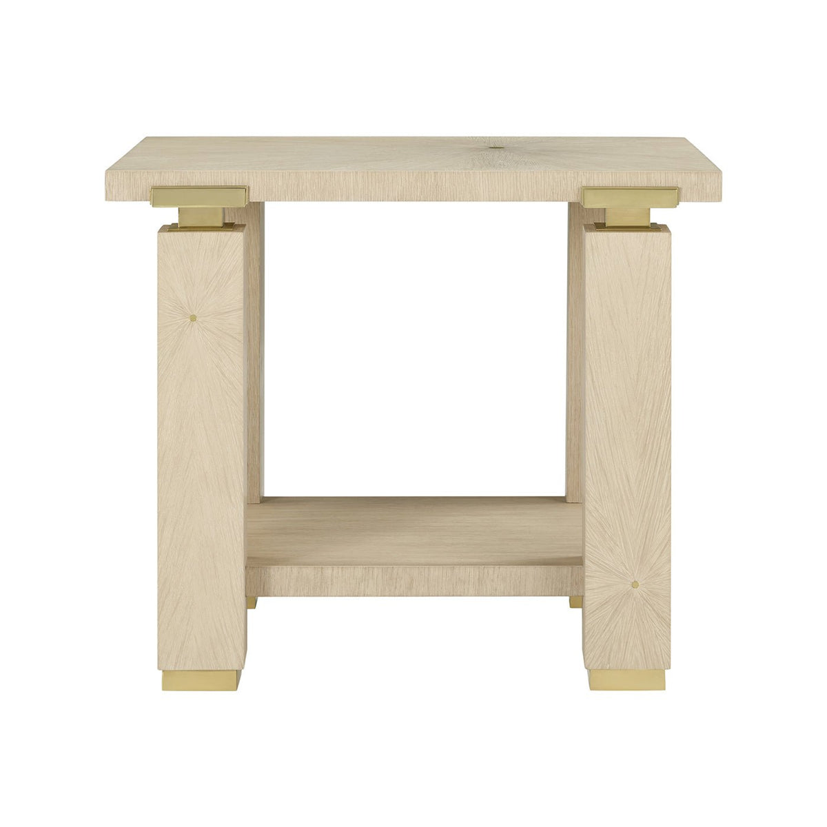 Hollywood Regency Minimalist End Table - Light Finish - English Georgian America