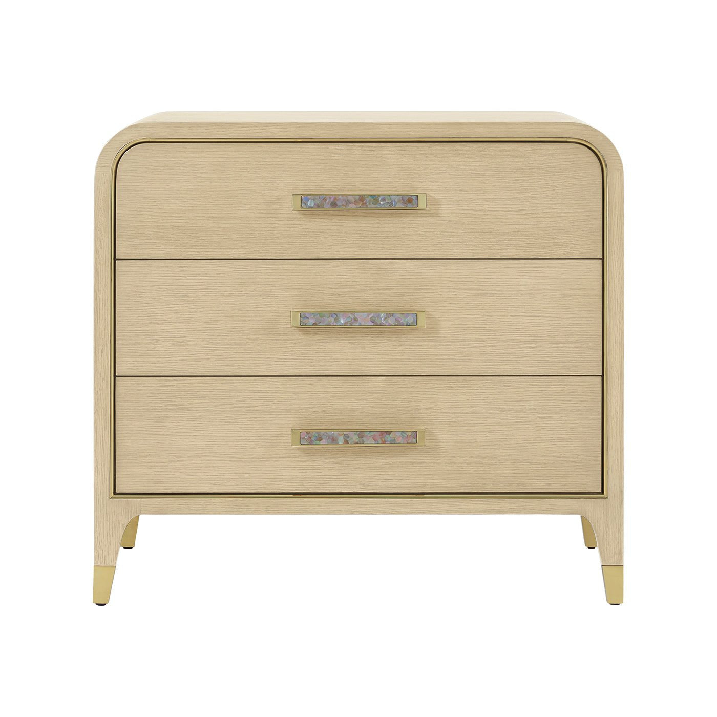 Hollywood Regency Nightstand - Light Finish - English Georgian America