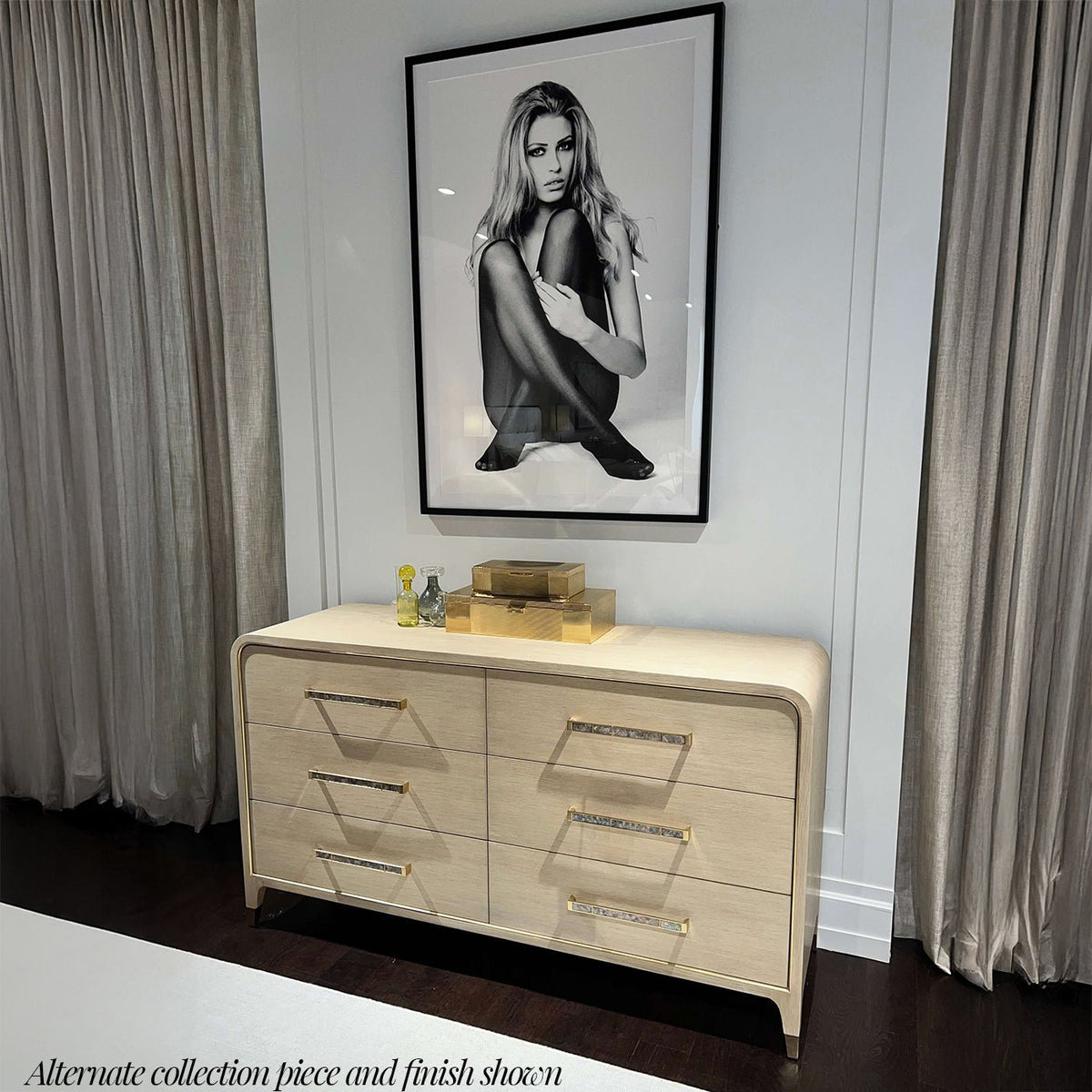 Hollywood Regency Nightstand - Light Finish - English Georgian America