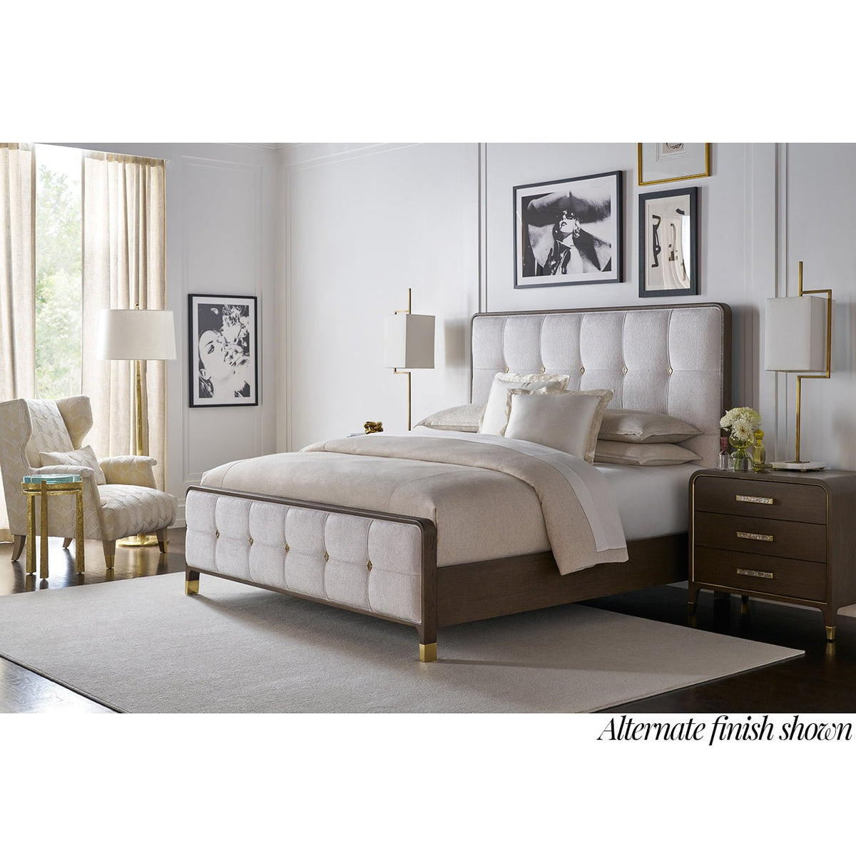 Hollywood Regency Nightstand - Light Finish - English Georgian America