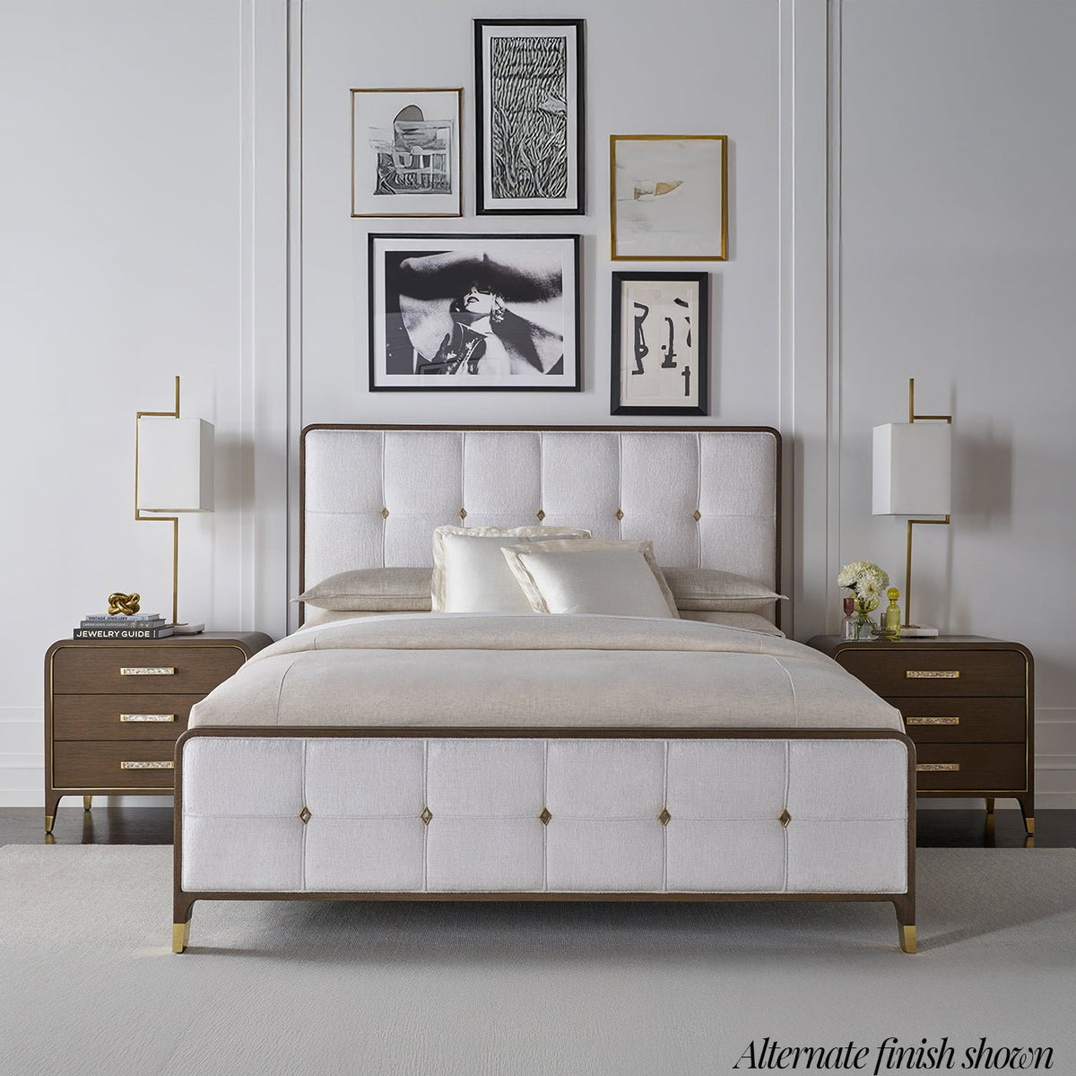 Hollywood Regency Nightstand - Light Finish - English Georgian America