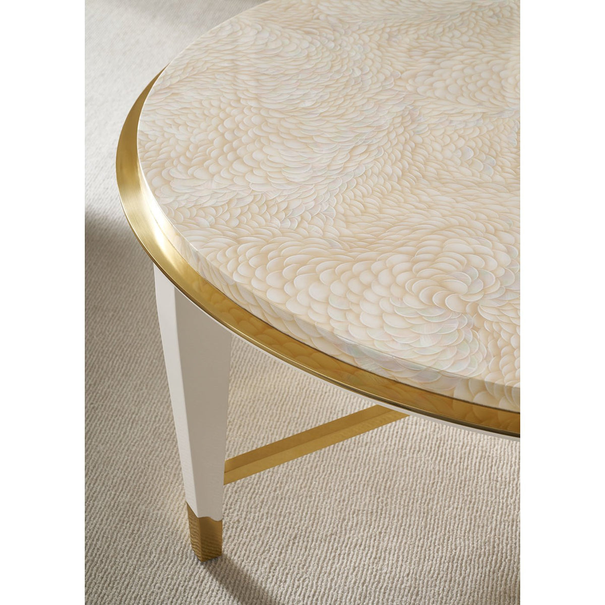 Hollywood Regency Round Cocktail Table - English Georgian America