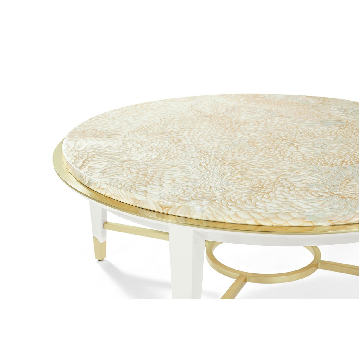 Hollywood Regency Round Cocktail Table - English Georgian America