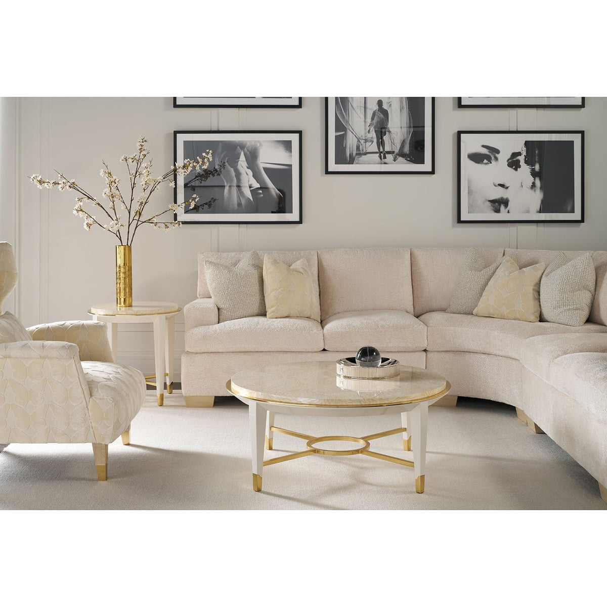 Hollywood Regency Round Side Table - English Georgian America