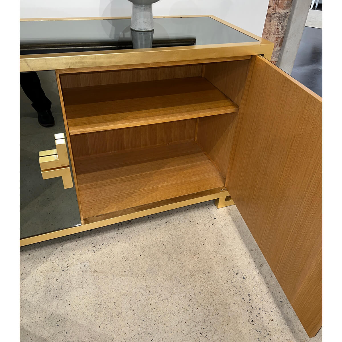 Hollywood Regency Smoked Credenza - English Georgian America