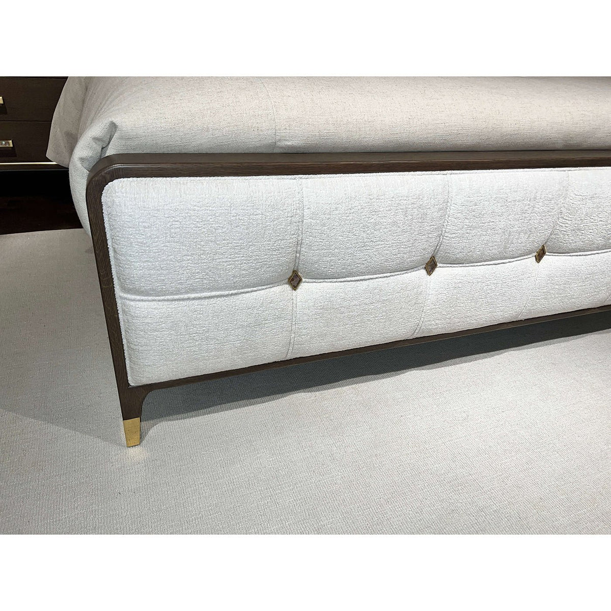 Hollywood Regency Upholstered King Bed - English Georgian America