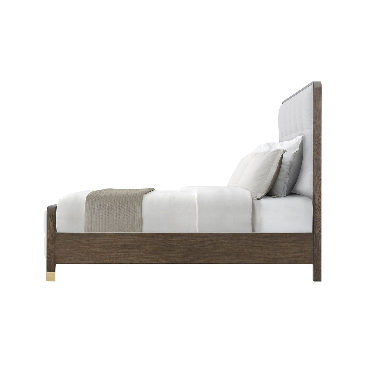 Hollywood Regency Upholstered King Bed - English Georgian America