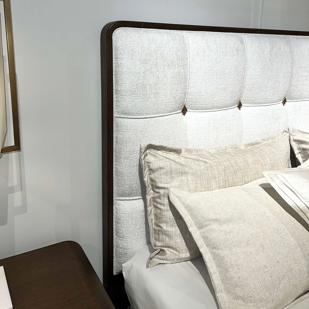 Hollywood Regency Upholstered King Bed - English Georgian America