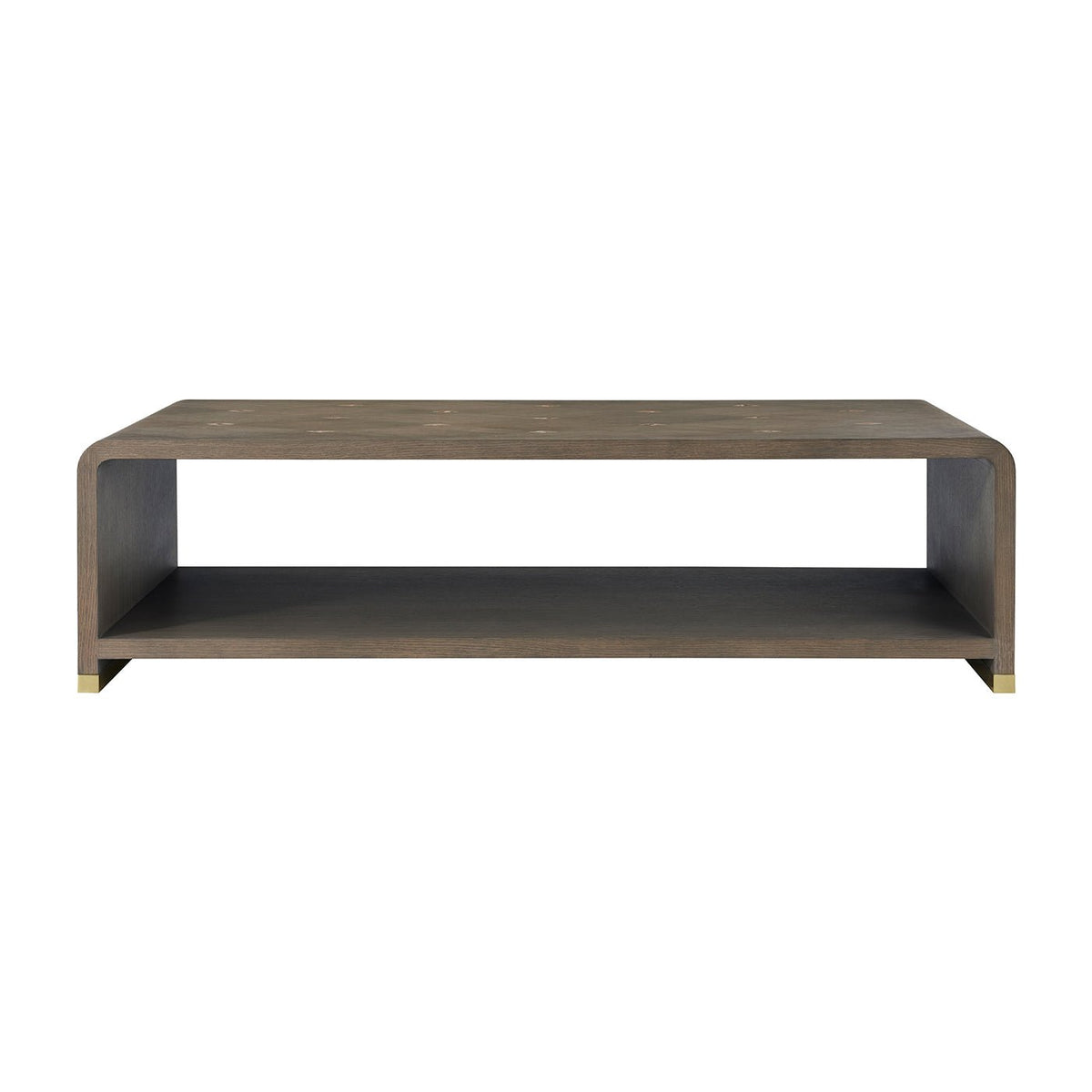 Hollywood Regency Waterfall Coffee Table - Dark Finish - English Georgian America