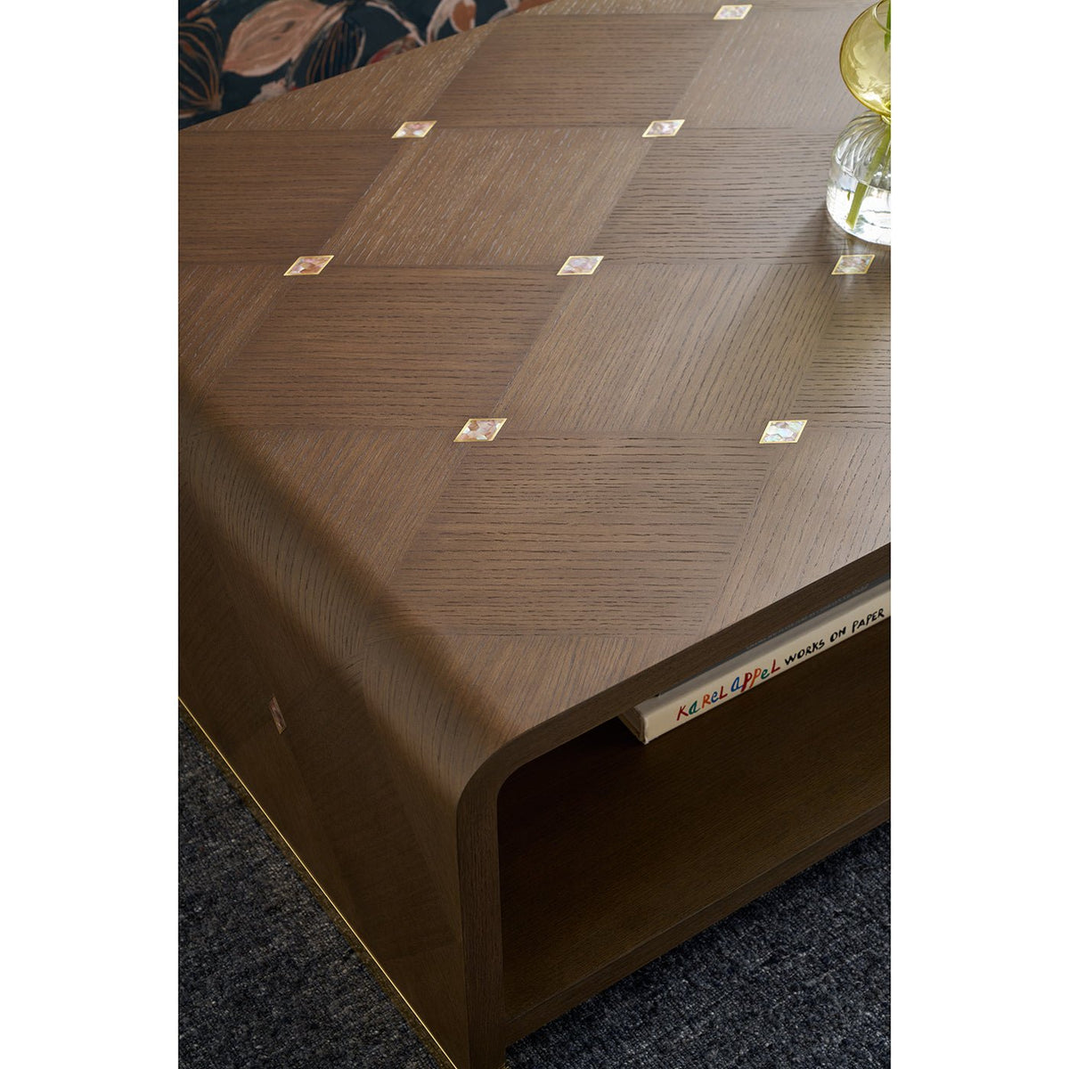 Hollywood Regency Waterfall Coffee Table - Dark Finish - English Georgian America