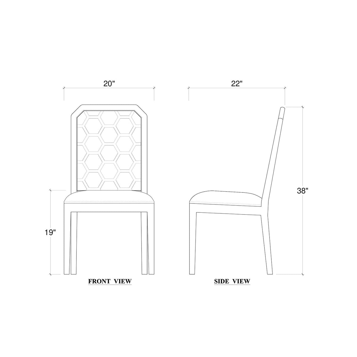 Honeycomb Back Mahogany Dining Chair - English Georgian America