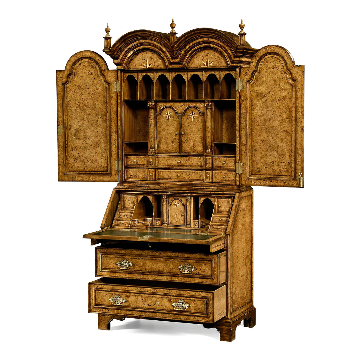 Queen Anne Style Secretary Bookcase