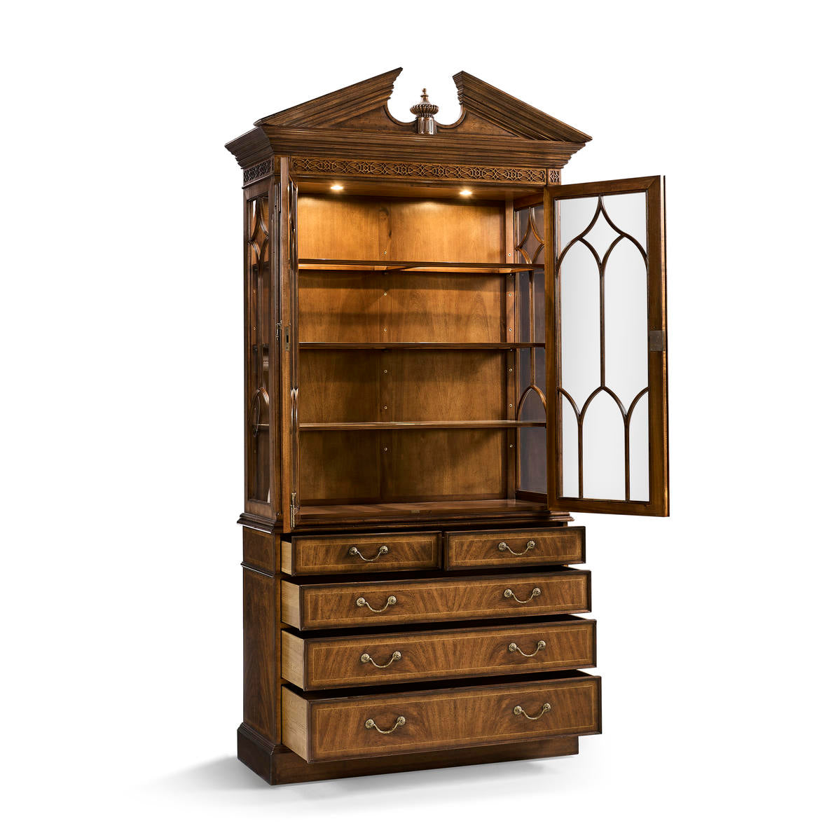 George II Walnut Bookcase