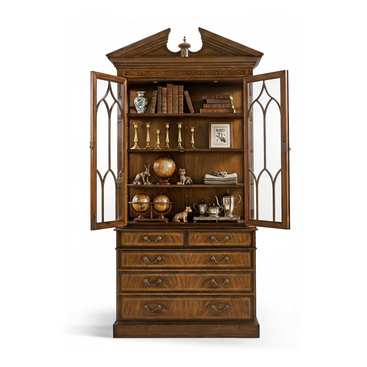 George II Walnut Bookcase