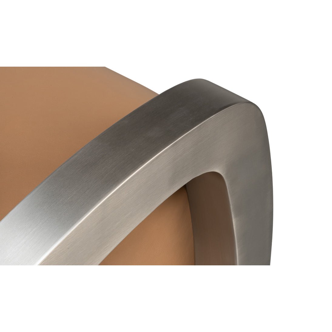 Industrial Brown Leather Armchair - English Georgian America