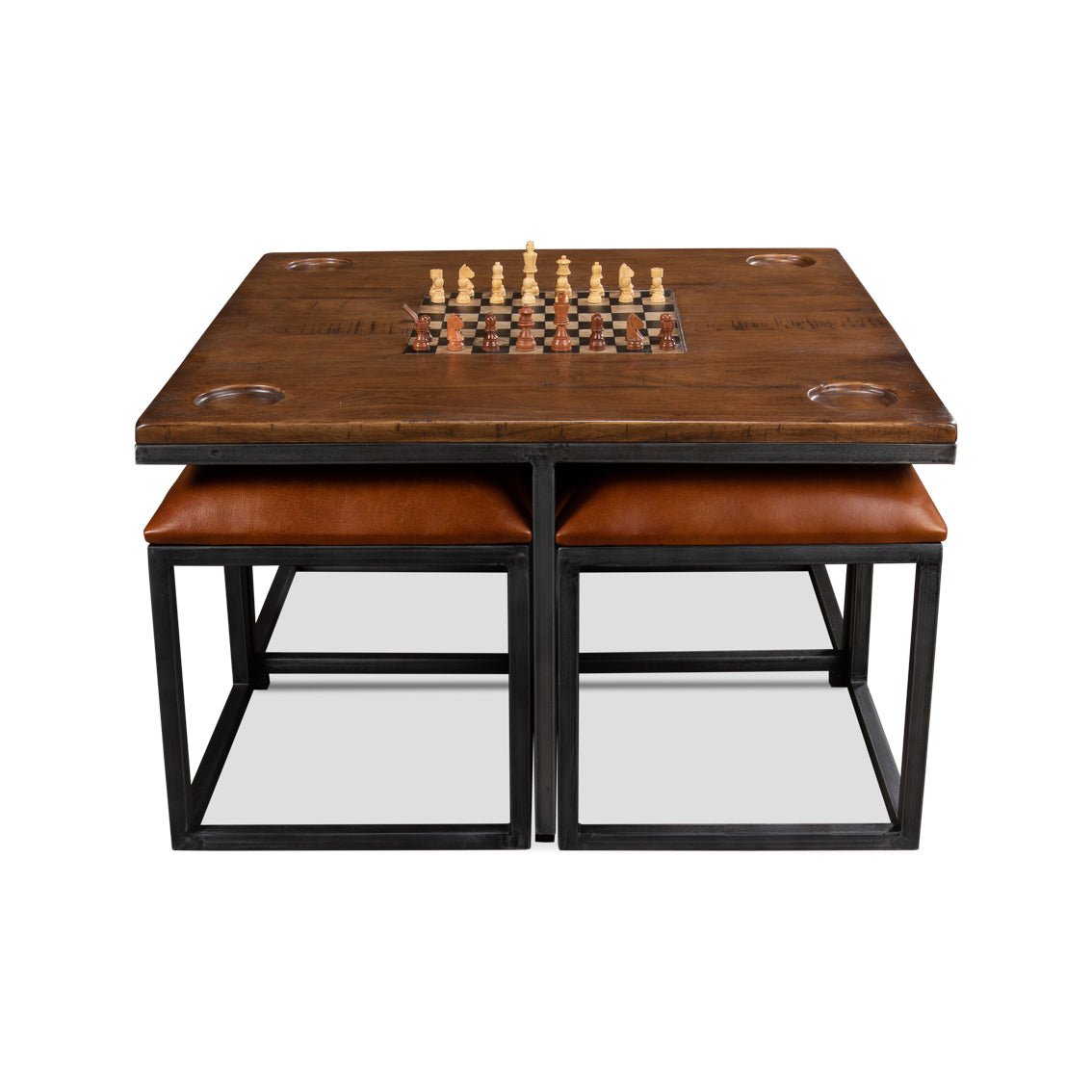 English Colonial Ebony Wood Games Table English Colonial Ebony Wood Games Table