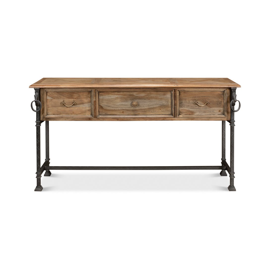 Industrial Equestrian Console Table - English Georgian America